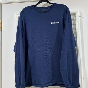 Columbia Long Sleeve t-shirt Mens XXL- Navy Blue
